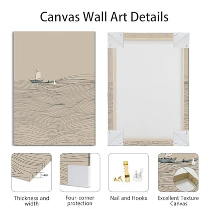Christian Beige Bible Sketches Wall Art Jesus Canvas Prints 16"x24"x3 - color: Jesus Bible Story, size: 16"x24"x3Pcs