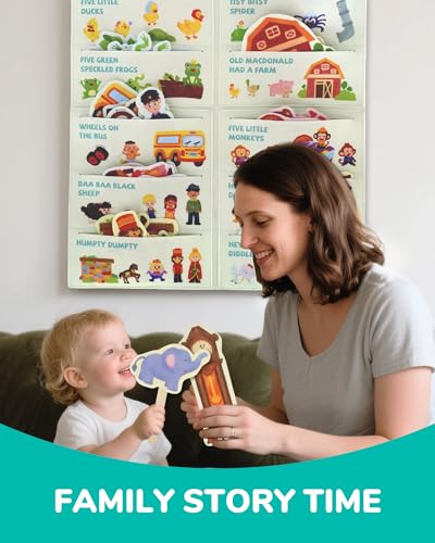 CHEFAN Felt Board Story Sets for Circle Time, 10 Nursery Rhymes for Kids