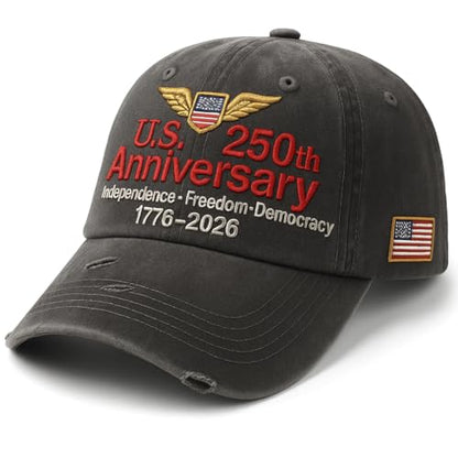 250th Anniversary 250 Years Freedoms Baseball Hat Running Embroidered Cap for - color: 250th Anniversary 6