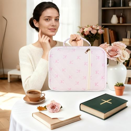 Bible Cover for Women (Little Pink Bow, Large) - color: B1 Little Pink Bow