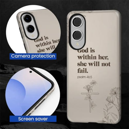 Compatible with Samsung Galaxy S25 Edge Full Body Matte Case Hard Shell Shockproof Screen Lens Protection for Girl Boy Cute Pattern Christian Bible Verse Religious Scripture Jesus - color: Christian Bible Verse Religious Scripture Jesus, size: Samsung Gal