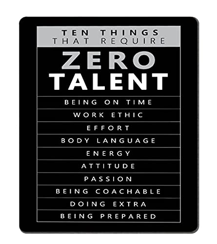 SSOIU Gaming Mouse Pad Custom, Inspirational Office Mouse pad Motivational Positive Quotes Ten Things that Require Zero Talent Rectangle Mouse Pads for Computers Laptop 9.5 X 7.9 Inch - color: SS28