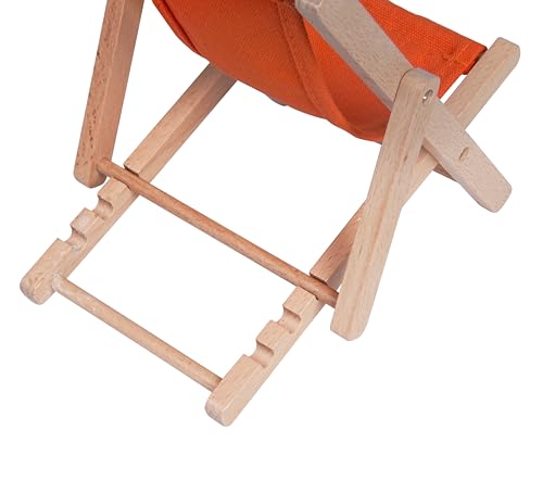 Foldable Wooden Cell Phone Stand, Phone Holder for Desk - color: Orange
