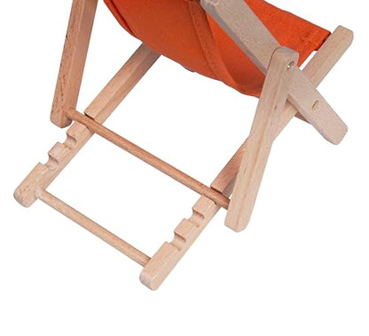 Foldable Wooden Cell Phone Stand, Phone Holder for Desk - color: Orange