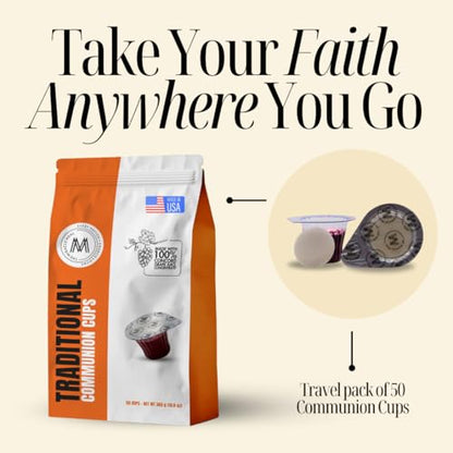 Miracle Meal Prefilled Communion Cup & Wafer Set, Travel Pack of 50-Cups - size: 50 Count