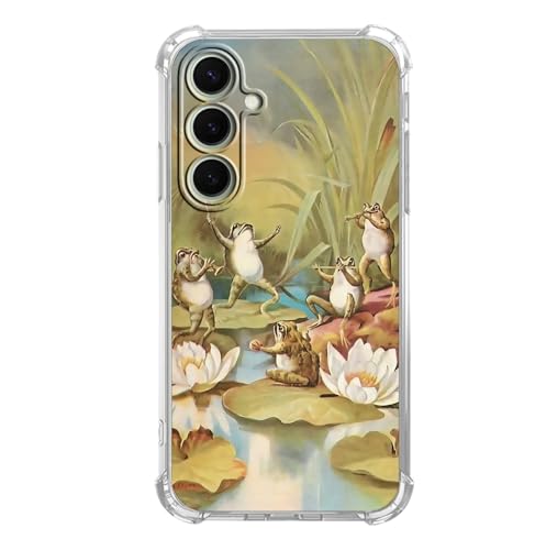 Frog Concert Case for Samsung Galaxy S26 Plus,Cute Frog Musician Set Pattern for Boys Girls,Trendy Cool Soft TPU Bumper Cover for Samsung Galaxy S26 Plus - color: Frog