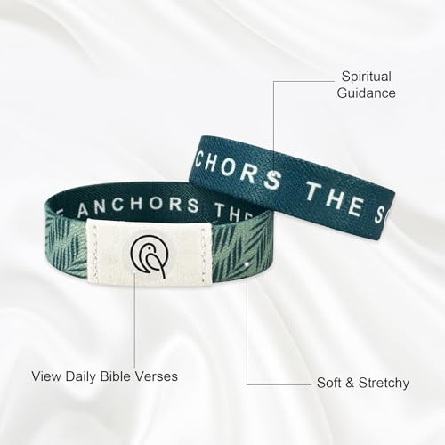 NFC Bible Verse Bracelets, Blue - color: HOPE ANCHORS THE SOUL