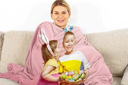 Personalized Blanket with Photo, Custom Blanket with Picture, Customized Photo Blanket, Customize Blanket, Personalized Best Mom Ever Gifts for Mom, Baby, Kid - color: 2 Photos