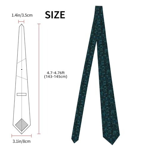 Men's Neckties, Novelty Printed Skinny Tie for Work Casual Party - color: Code