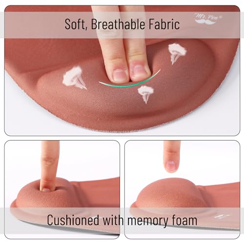 Mr. Pen- Ergonomic Mouse Pad with Wrist Rest - color: Brown