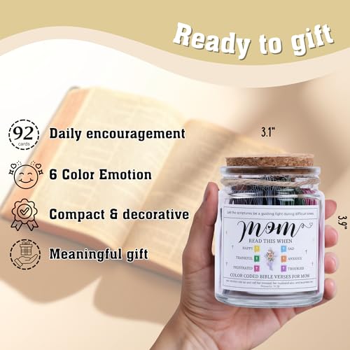 Bible Verse Jar for Mom – 92 Faith Scriptures - color: Bible For Mom