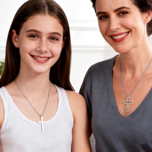 Faith Jesus Cross Necklace Name ID Warm Gift for Mama Gigi Grandma Women - color: cross necklace set