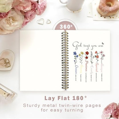 Lacama Bible Journal for Women A5，Christian Gifts for Women - color: God Says You Are-5