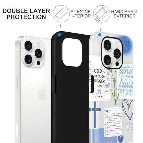 Cute Blue Jesus Christian Phone Case for iPhone 16 Pro Max 6.9'' - color: Blue, size: iPhone 16 Pro Max