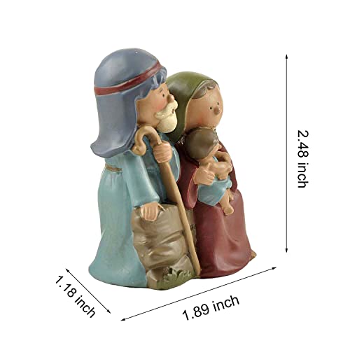 2.48" Tall Mini Jesus Born Nativity Figurine Christmas Decoration - style: Mini Nativity Figurine