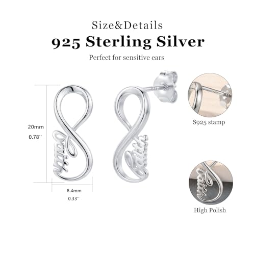 14K Gold Plated Sterling Silver Cross Drop Earrings - color: Infinity-Silver