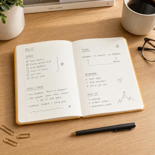 Pearhead Color Block Composition Notebook — College-Ruled, 160 Pages, 7.5" x 9.75", Smooth 80 GSM Paper, Retro Checkerboard Pattern Journal for School, Office & Everyday Writing - color: Colorblock Composition Notebook
