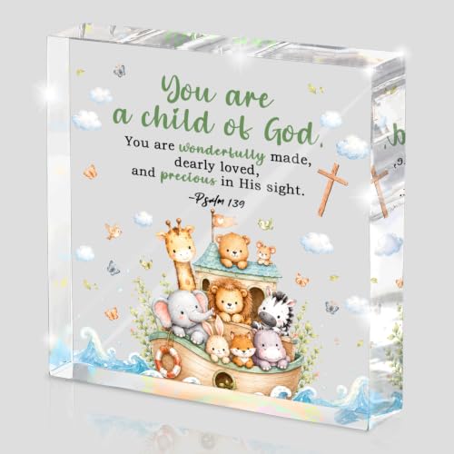 You Are a Child of God Acrylic Decor, Newborn Room Decoration - color: precious