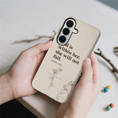 Compatible with Samsung Galaxy S26 Full Body Matte Case Hard Shell Shockproof Screen Lens Protection for Girl Boy Cute Pattern Christian Bible Verse Religious Scripture Jesus - color: Christian Bible Verse Religious Scripture Jesus, size: Samsung Galaxy S