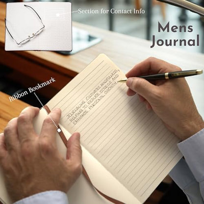 SETTINI® Vegan Leather Journal Gift Set with Pen 192 Pages, Classic - color: Classic