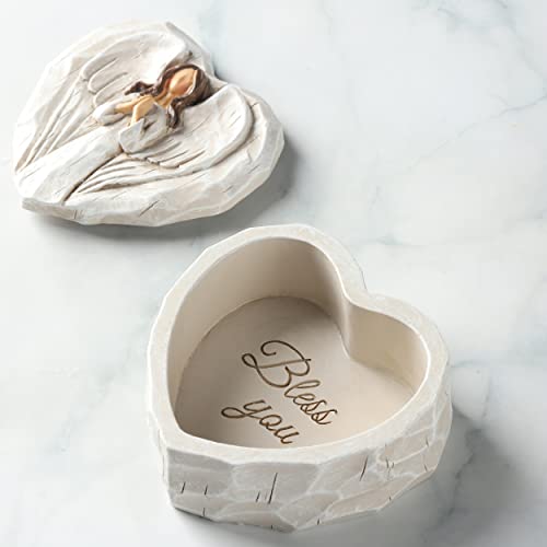 Hodao Angel Jewelry Box, Rosary Keepsake Box, Angel Gift for Women - color: White Elegance Angel-bless You