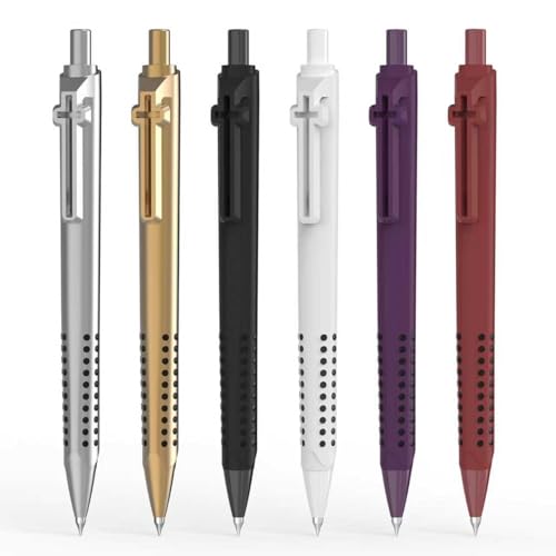 6 Pack Bible Journaling Gel Pens, 0.7mm Black Ink Retractable - color: Vintage+Black Ink