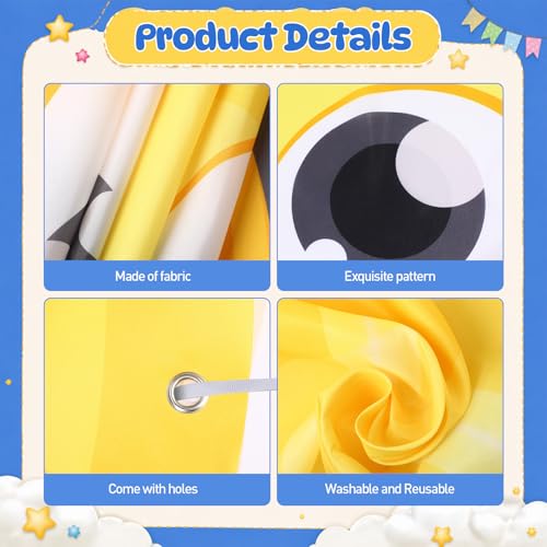 WovWeave VBS 2026 Light Bulb Face Hole Photo Booth Prop, Illumination Party Backdrop for Vacation Bible School, Sunday School Church Classroom Decorations, Funny Cartoon Photography Banner 71"x43" - style: Light Bulb