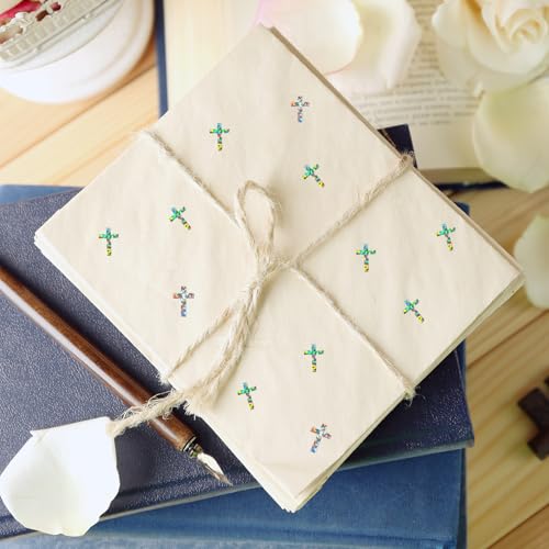 JarThenaAMCS 2400Pcs Mini Cross Sticker Laser Christening Paper Decal Holographic Baptism Self-Adhesive Sticker for Church Planner Envelope Scrapbook DIY Supplies, 0.5 in