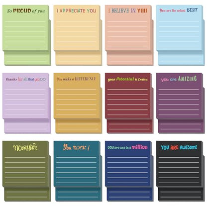 Yinder 24 Pcs Inspirational Sticky Notes Gifts, Appreciation, Retro - color: Retro, size: Appreciation