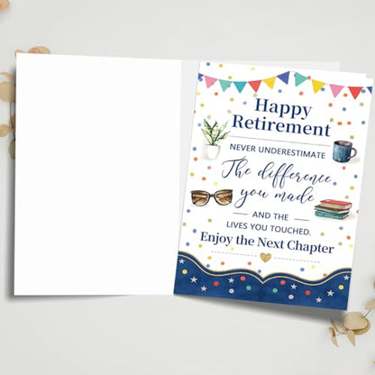 Happy Retirement Card, Farewell Card for Coworker Boss - color: BK-049