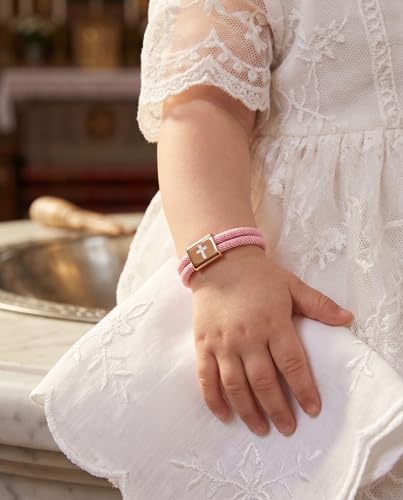 HGDEER She Is a Child of God, Cross Bracelet Baptism Gifts for Girls - style: God is Within Her