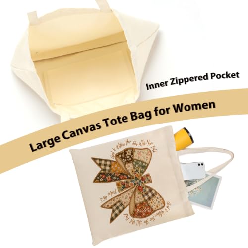 Christian Gifts for Women, Canvas Tote Bag, Faith Gifts for Women Girl Sister Inspirational Religious Gift Birthday - color: Christian 915