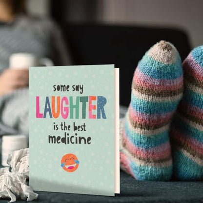 Tree-Free Greetings - Funny Get Well Card - Laughter Is the Best Medicine - color: Laughter Medicine