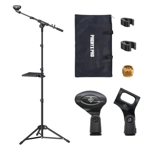 Phenyx Pro Adjustable Microphone Stand with Large Tray MA-S1