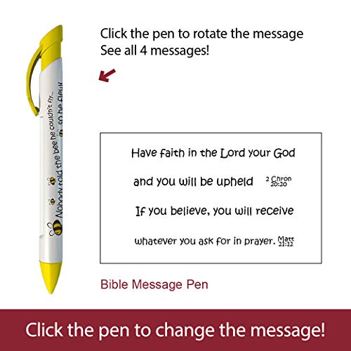 Greeting Pen Bible Verse Pen-Faith Rotating Message 6 Pen Set 37104