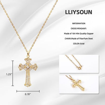 Cross Pendant Necklace for Women Jewelry Gold Cross Necklaces for Women Cross Necklace Minimalist Trendy Jewelry Valentines Day - style: CN19
