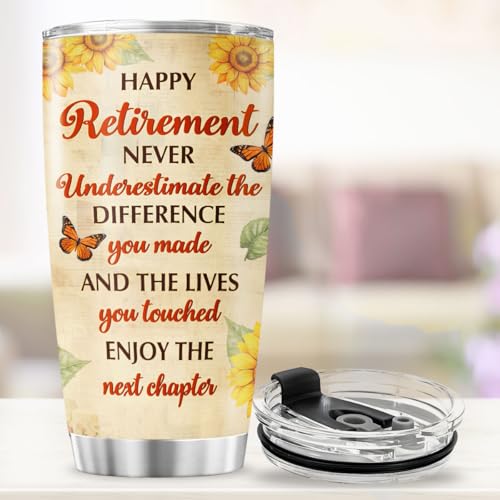 Never Forget The Difference You Make 20oz Inspirational Stainless Steel Tumbler, Motivational Quote Travel Mug for Teacher Appreciation, Coworkers, Nurses, Graduation Gifts - color: Teacher Appreciation K9