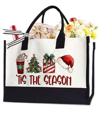 Aesthetic Canvas Tote Bag for Women Girls, Large Tote Bag for Friends Colleagues Leader Manager, 17 x 11.8 x 7 inches - color: Maroon