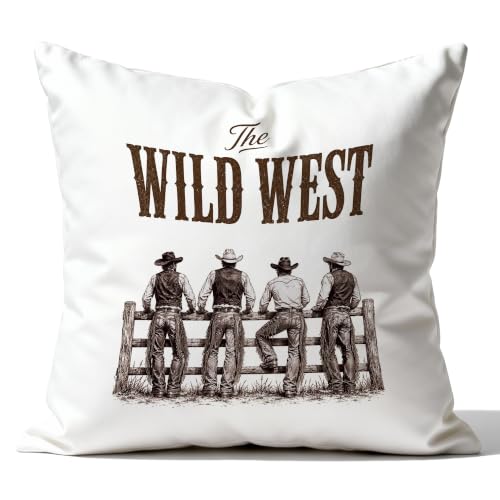 Western Cowboy Pillow Cover 18x18 Double-Sided - color: Color-9