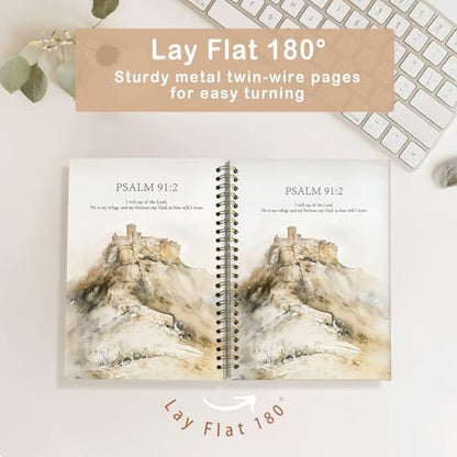 Christian Journal,Christian Journals for Women,Bible Study Notebook - color: Psalm 91:2