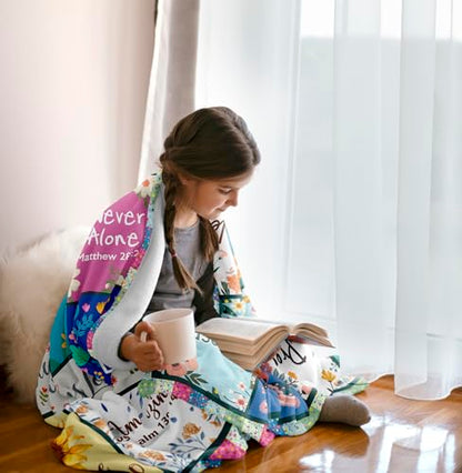 Gifts for Women, Inspirational Flower Blanket Soft Throw 50x40in - size: 50x40inches