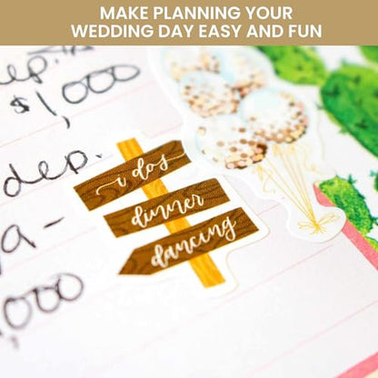 bloom daily planners New Engagement/Wedding Planning Stickers Variety Pack - 6 Sheets, 390+ Hand-Dawn Illustrations and Phrases Per Pack - style: New Engagement/Wedding Planning