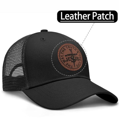 Christian Hats for Men Women Religious Gifts - color: Jesus- Black Mesh