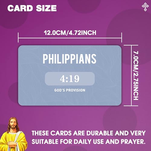 Bible Memory Verse Cards, Weekly Scripture Flash Cards - style: B
