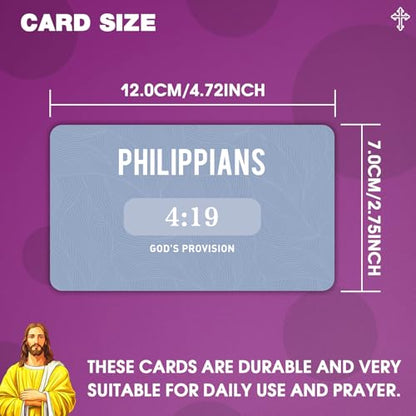 Bible Memory Verse Cards, Weekly Scripture Flash Cards - style: B