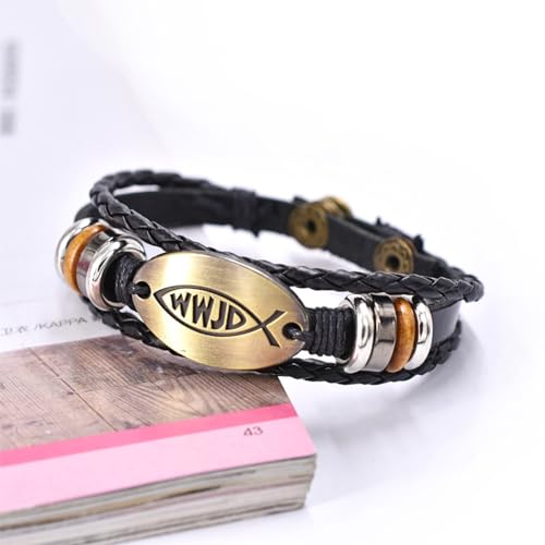 WWJD Bracelet for Men Women What Would Jesus do Bracelets - color: Style 1