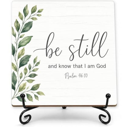 Be Still and Know That I Am God Wood Sign 5.1" Christian Decor(030 - color: Be still1