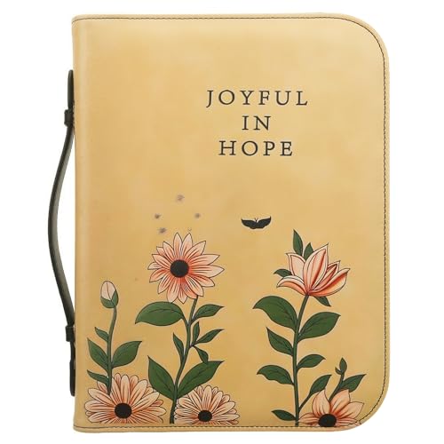 Bible Cover for Woman, Bible Carrying Book Case, Protective Bible Organizer Holder Bag with Handle and Zippered Pocket, Christian Gift for Lady Girls (Sunflower Floral, XL) - color: Sunflower Floral, size: XL