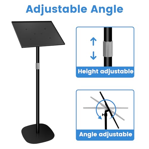 Metal Suggestion Box with Stand Floor Standing Donation Box with Lock and Key Heavy-Duty Collection Case for Charity Home Office Church Elections, Black