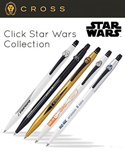 Cross Click Star Wars Stormtrooper in Imperial white lacquer, accented with a storm trooper emblem and satin-black appointments Refillable Rollerball Pen, Includes Luxury Gift Box